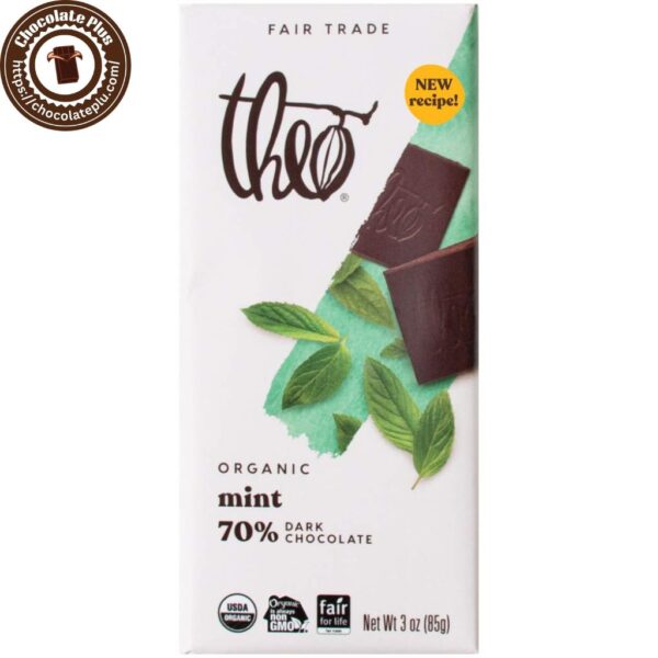 Theo Mint Organic Dark Chocolate Bar